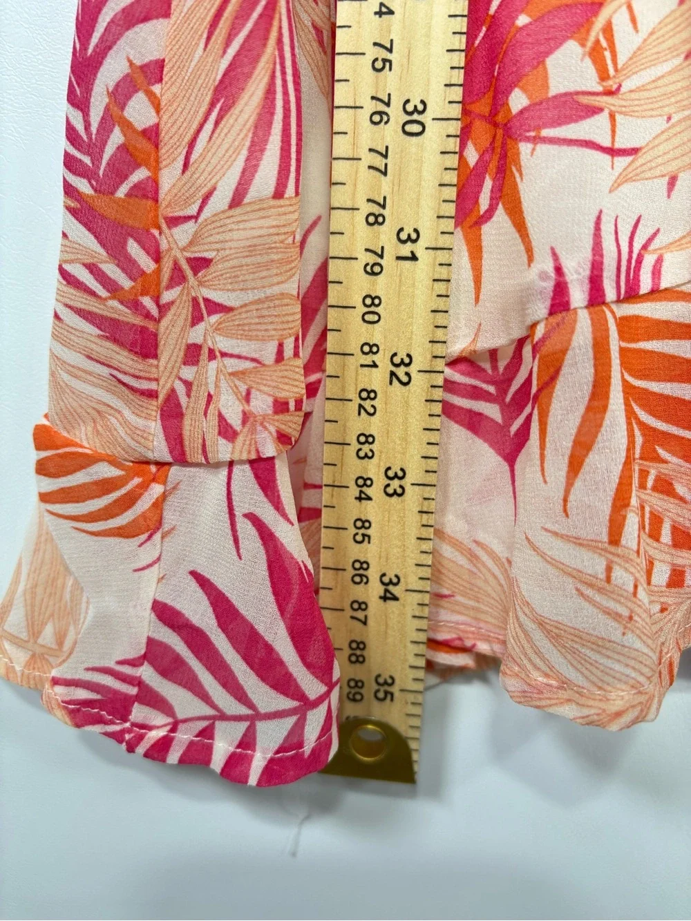 ✨Miami Palm Leaf Print Strappy Wrap Sundress Size L